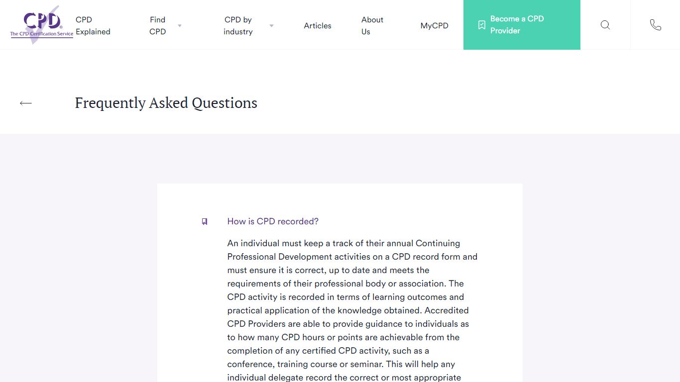 How is CPD recorded? | The CPD Certification Service