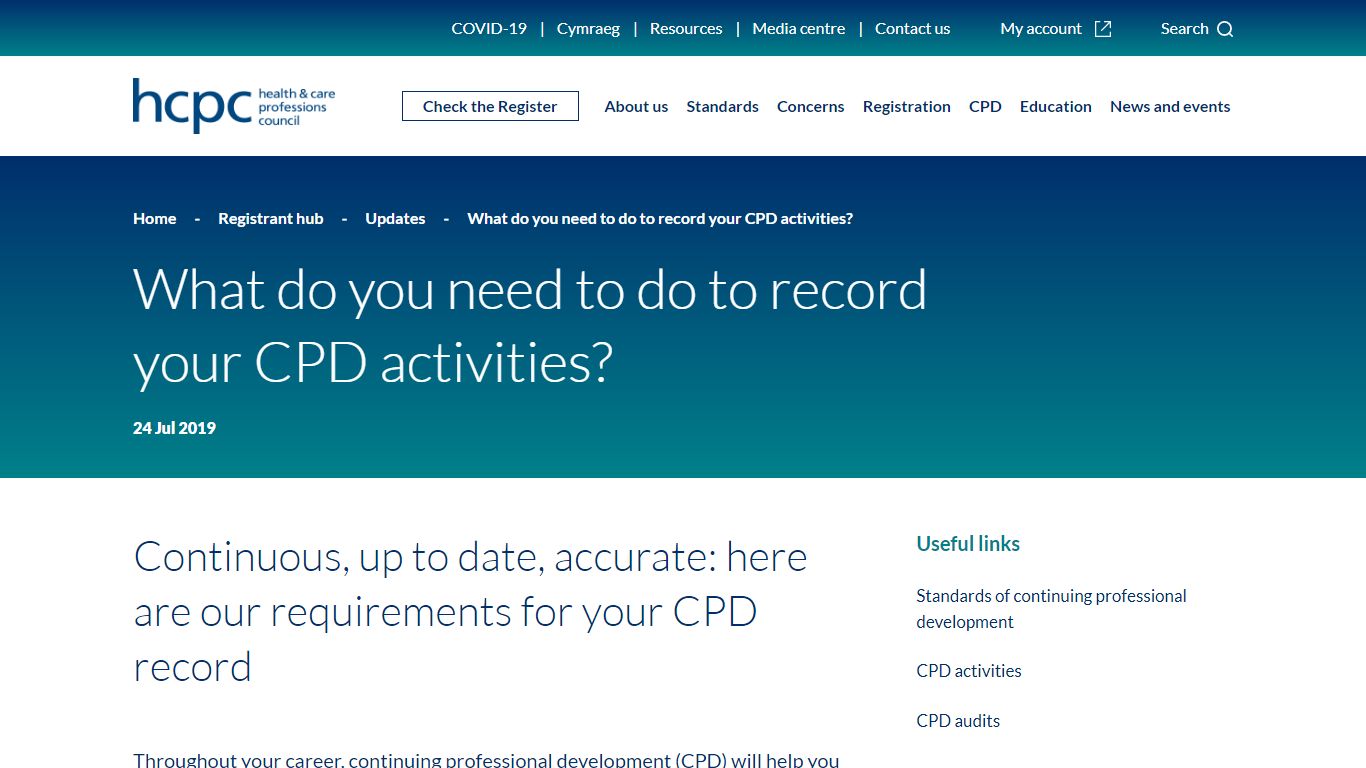 What do you need to do to record your CPD activities? - Health and Care ...