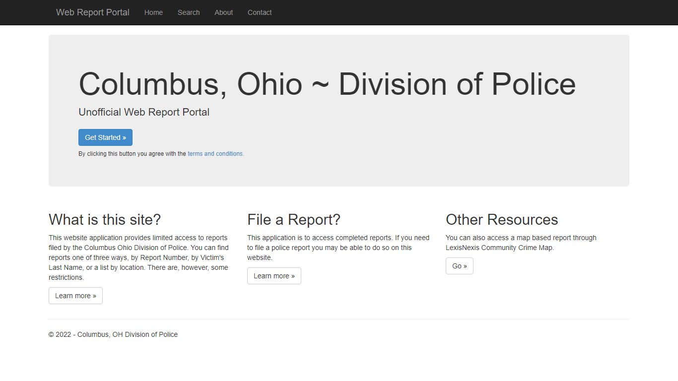 Columbus Police Web Portal - Columbus Division of Police